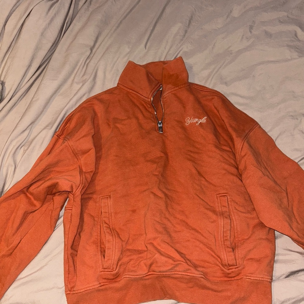 Youngla Rust Quarter-Zip Pullover - image 1